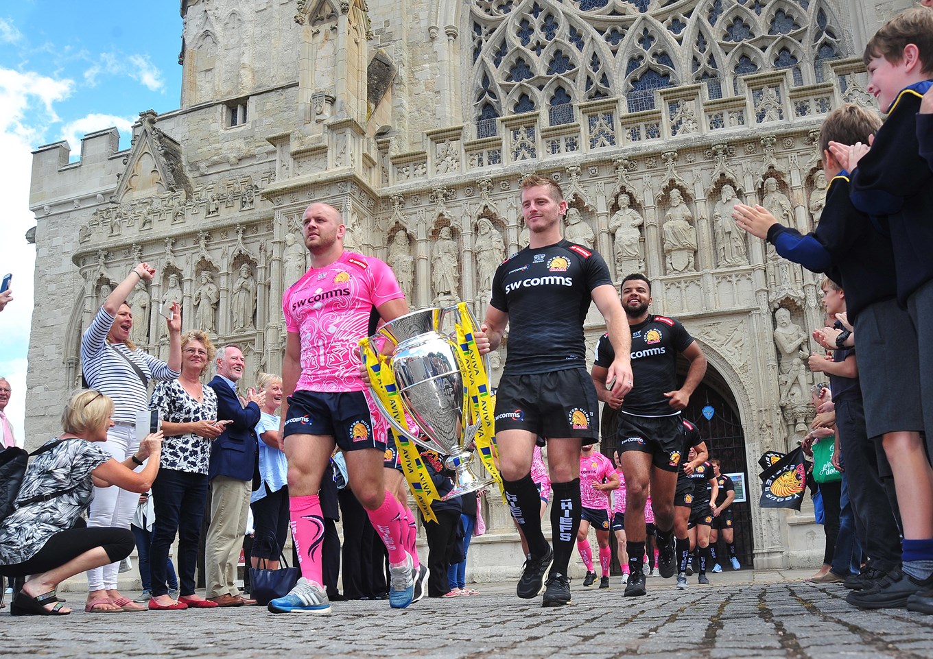 In the pink: Exeter Chiefs unveil their new kit